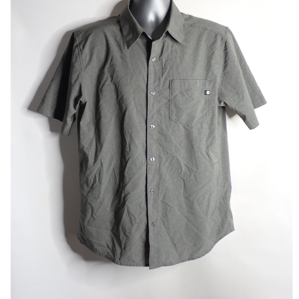 Marmot Men's Short Sleeve Button Down Hiking Shirt Gray Large breathable Hike